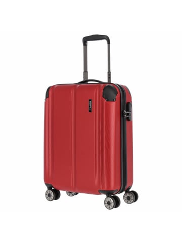 travelite City - 4-Rollen-Kabinentrolley S 55 cm (rot) in rot