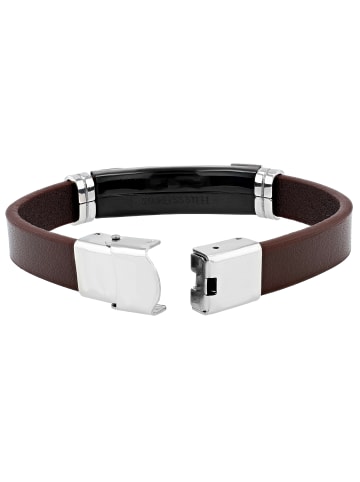 Adeliás Herren Armband aus Leder 22 cm in braun