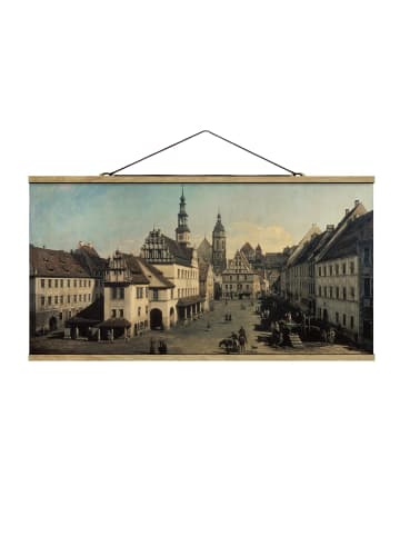 WALLART Stoffbild - Bernardo Bellotto - Der Marktplatz in Pirna in Creme-Beige