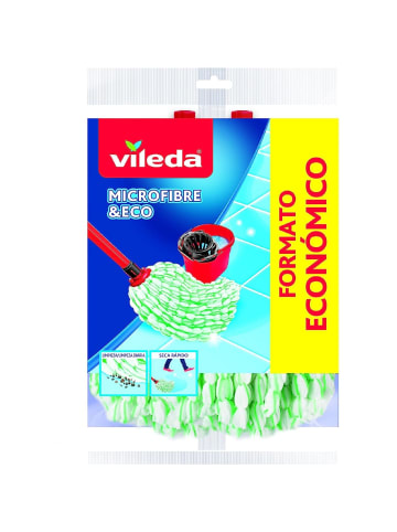 COFI 1453 Vileda Microfibre Eco Wischmopp-Nachfüllpackung, 100% Mikrofaser in Mehrfarbig
