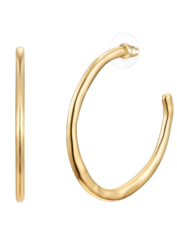 Yokoamii Creolen Metall-Legierung in gelbgold