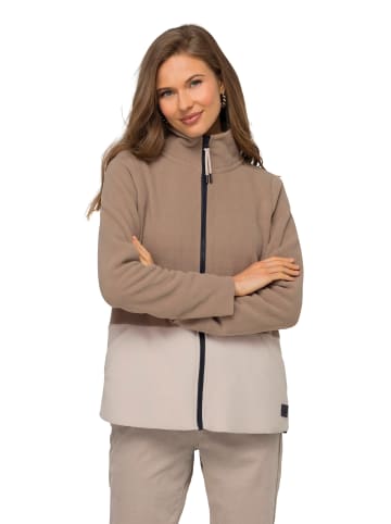 LAURASØN Sweatjacke in beige-grau