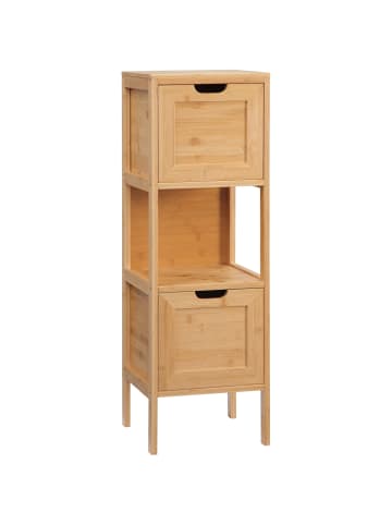 Kleankin Badezimmerschrank-30L x 30B x 90H cm-Naturholz