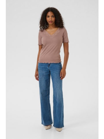 Kaffe T-shirt KAjenna Tight fit in Deep Taupe