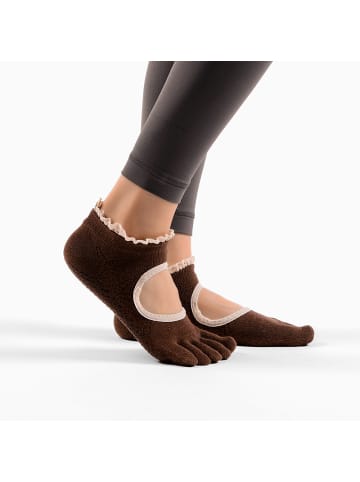 MUNADUNA 3er-Pack Ballett-/Yoga-Anti-Rutsch Zehensocken in Weiß