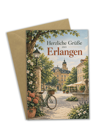 Glückwunschkarte Fahrrad elegant Design mit Spruch in Weiß