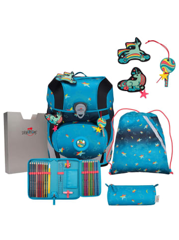 DerDieDas ErgoFlex Tiny Exklusiv LED - Schulranzen Set 5tlg. 900g (Rainbow Star) in Rainbow Star