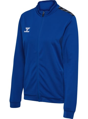 Hummel Trainingsjacke "Hmlauthentic Pl Zip Jacket Woman" in Blau