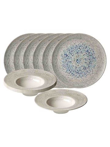 12-tlg. Gourmet-Set Rimini Mosaik in Grau