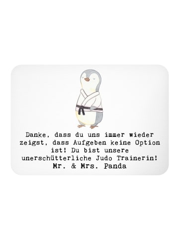 Mr. & Mrs. Panda Magnet Unerschütterliche Judo Trainerin mit Spruch in Weiß