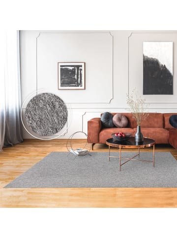 KADIMA DESIGN Waschbarer Teppich waschmaschinenwaschbar Unifarben Küche, Flur in Grau