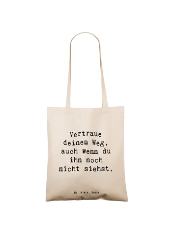 Mr. & Mrs. Panda Jutetasche Spruch Zukunftsplanung Ungewissheit ... in Creme