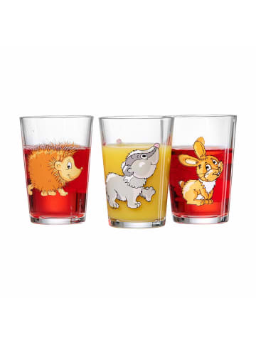 Ritzenhoff & Breker 3er Set Kindergläser Waldtiere 205 ml bunt in bunt
