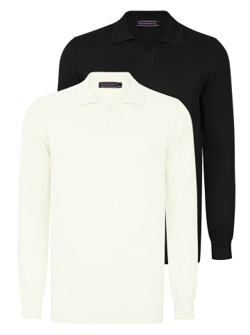 Felix Hardy Pullover in Ecru-Schwarz