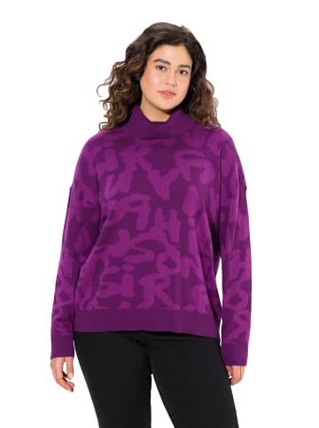 Ulla Popken Oversized-Pullover in violett