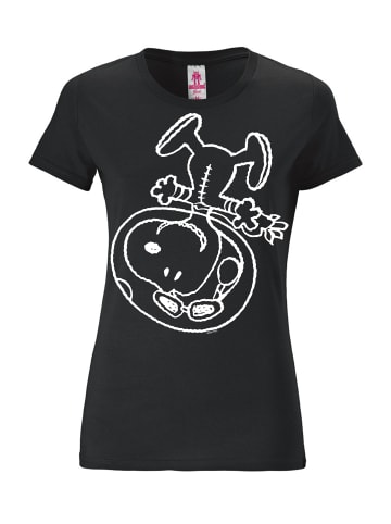Logoshirt T-Shirt Snoopy - Astronaut in schwarz
