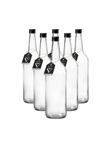 Ritzenhoff & Breker 6er Set Flaschen Mara 1 l transparent in transparent