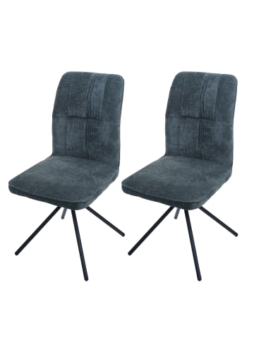 MCW 2er-Set Esszimmerstuhl N99 Auto-Return, Blau-grün