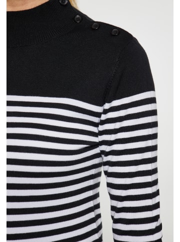 DreiMaster Women Sweater in Schwarz Weiss