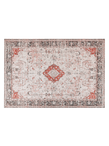Beliani Kurzflor ATTERA in Rot/Beige/Schwarz - (W) 160 x (H) 160 x (L) 230 cm
