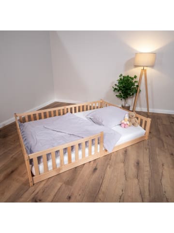 tiSsi tiSsi® Bodenbett / Hausbett ENNO 140x200 cm Buche natur inkl. opt. Dach