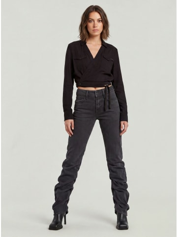 G-Star Raw G-Staq Low Bootcut Jeans worn in black obsidian