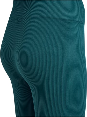 Hummel Sportleggings "Pulse Seamless Rib Mw Tights" in Grün