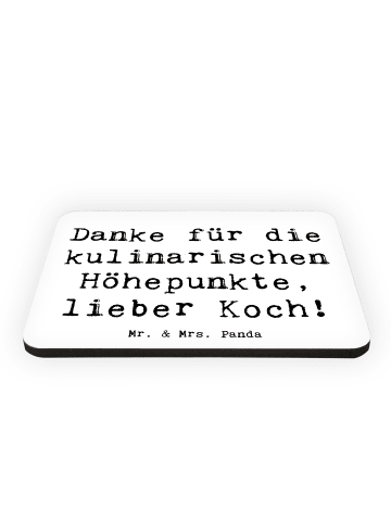 Mr. & Mrs. Panda Pinnwand Magnet Spruch Koch Dankeschön mit Spruch in Weiß