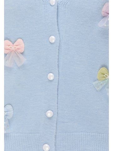 Swirly Women Cardigan in Light Blue