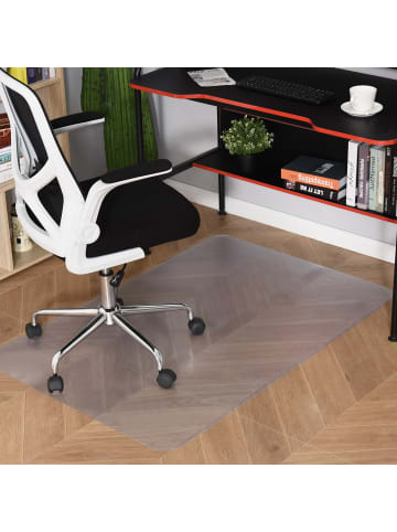 HOMCOM Bodenschutzmatte in Transparent 120L x 120B x 1H cm