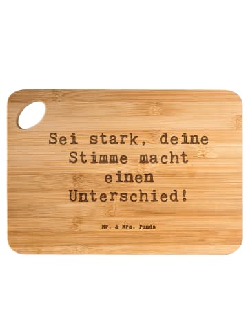 Mr. & Mrs. Panda Küchenbrett Spruch Deine Stimme zählt mit Spruch in Braun