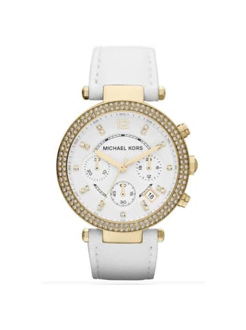 Michael Kors Parker Chronograph Uhr gold weiß MK2290