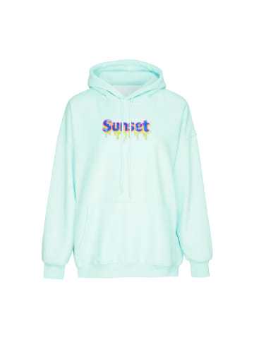 IZIA Women Hoodie in Aqua