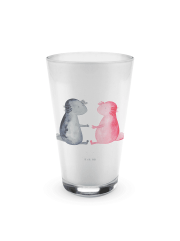 Mr. & Mrs. Panda Glas Axolotl Liebe ohne Spruch in Transparent