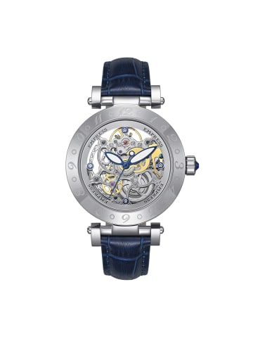 Empress Theodora Automatikuhr mit Lederarmband in Silver/Blue