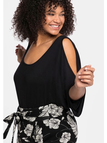 sheego Shirt in schwarz
