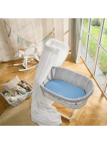 Erwin Müller Frottee Baby-Spannbettlaken 2er-Pack Erding in hellblau