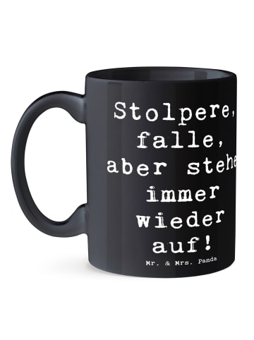 Mr. & Mrs. Panda Keramikbecher Spruch Fehler machen und daraus l... in Schwarz