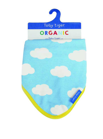 Toby Tiger Dreieckstuch mit Wolken Print in blau