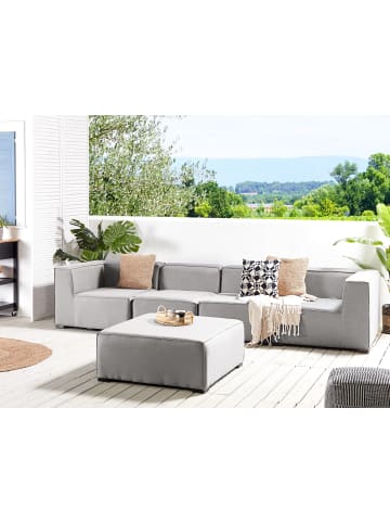 Beliani 2-tlg Sitzgruppe AREZZO in Grau/Schwarz