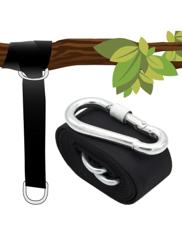 AMANKA Hängesessel Befestigung Bucky 1 Gurt mit Karabiner schwarz