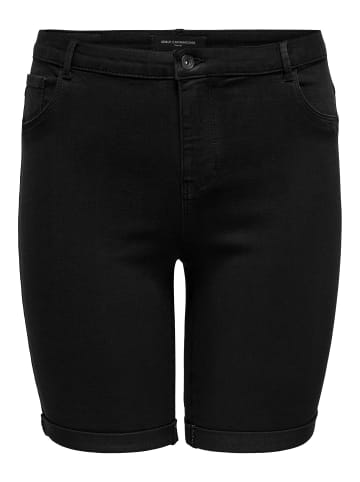 ONLY Carmakoma Jeans-Shorts in Black