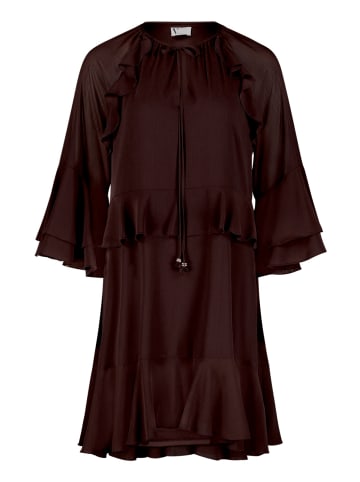 Vera Mont Volantkleid mit Rüschen in rostbraun