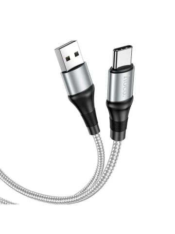 HOCO Kabel USB-A auf USB-C 1m in unterstützt Laden und Datenübertragung in Grau