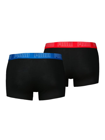 Puma Boxershort 2er Pack in Schwarz/Blau/Rot