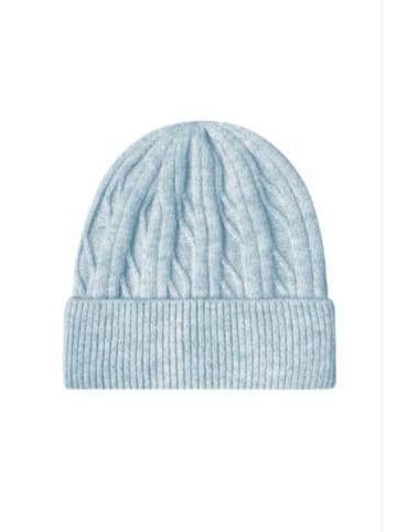Seiden-Grohn Mütze für Damen in hell-blau