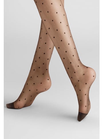 Hudson Feinstrumpfhose Dots 20 gepunktet in Black