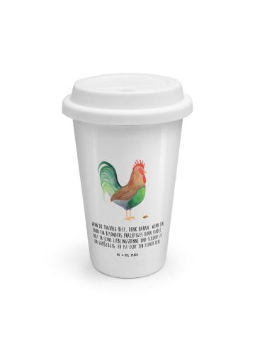 Mr. & Mrs. Panda Thermobecher To Go Hahn Korn mit Spruch in Weiß