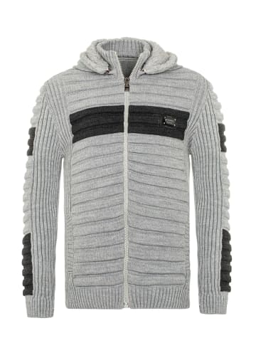 Cipo & Baxx Strickjacke in GREY-ANTHRACITE