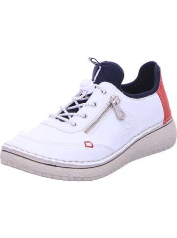 rieker Slipper in weiss/rosso/navy